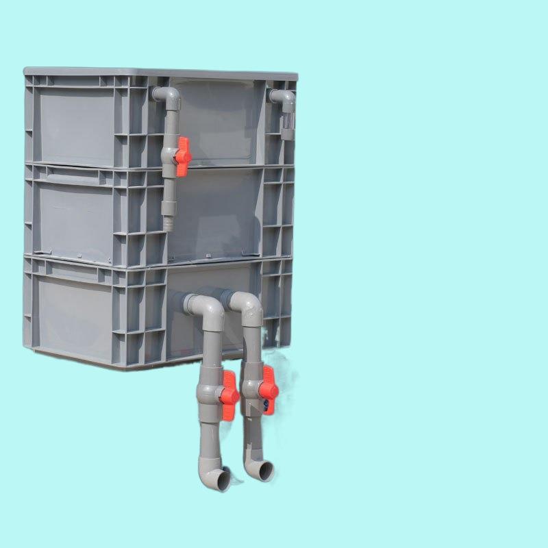 鱼缸过滤箱周转箱鱼缸过滤器循环系统三层过滤盒鱼缸过滤设备奥跃