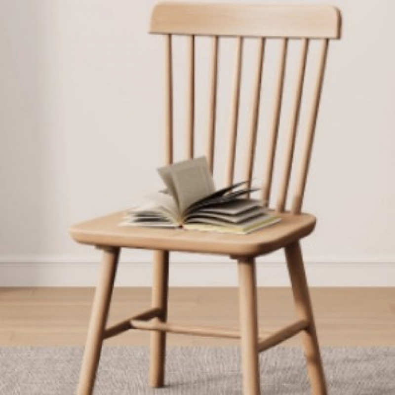 实木椅子家用餐椅靠背餐桌椅商用中式复古餐厅凳子意式洽谈椅