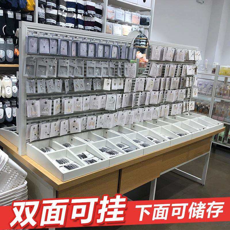 名创货品货架精品店双面中岛优品耳环柜饰品店展示架超市饰品货架