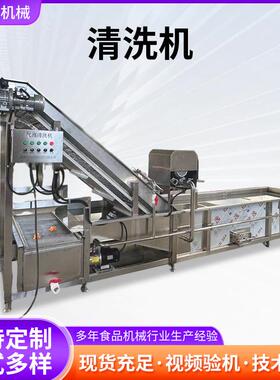 QX-1000型果蔬清洗机白菜萝卜清洗设备厂家气泡喷淋清洗机