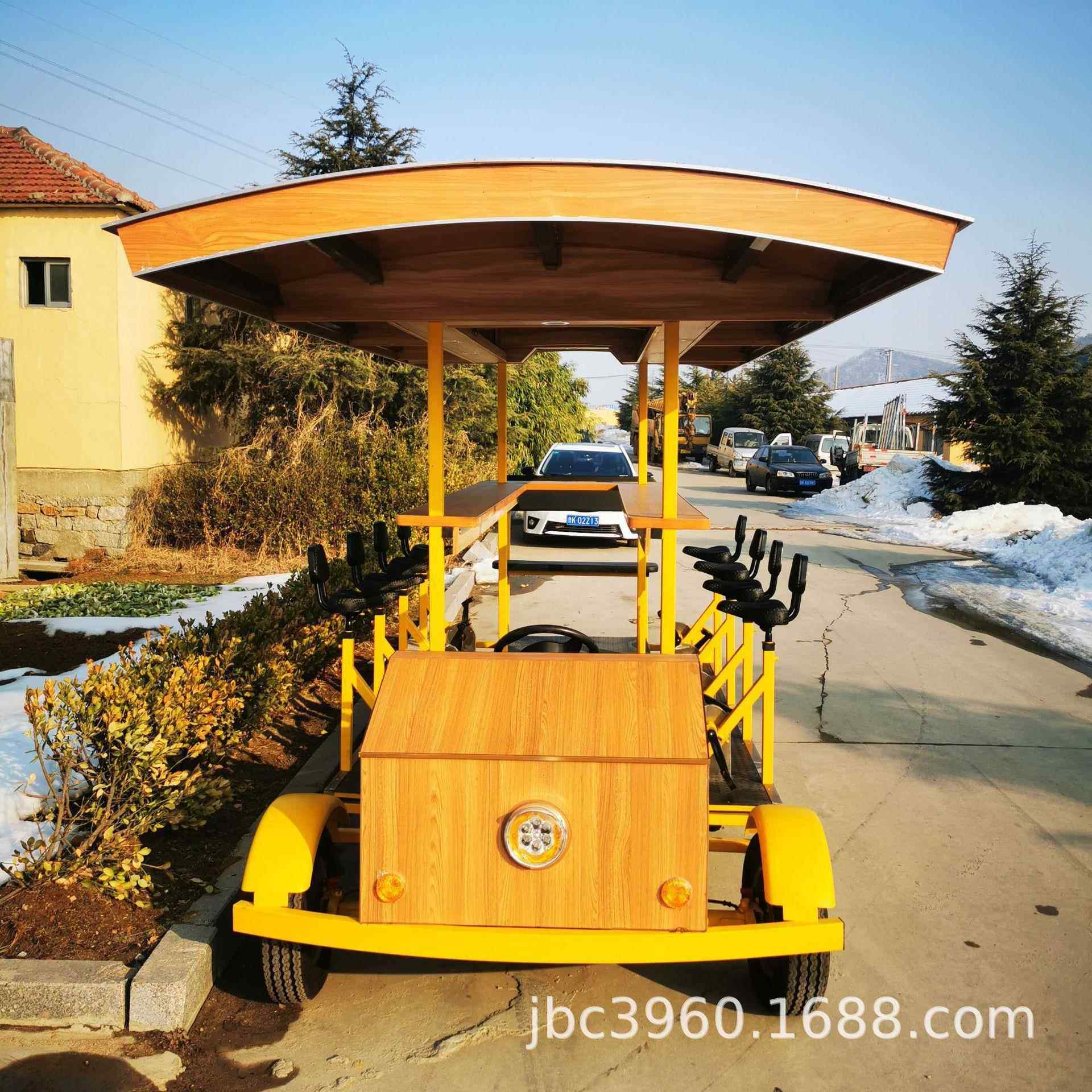 大理洱海脚踏骑行啤酒车休闲健身观光酒吧车景区派对骑行自行车街