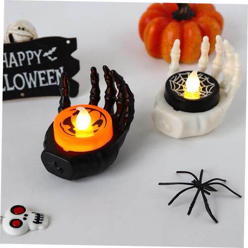 Halloween LED lighting decoration palm candle prop table万圣