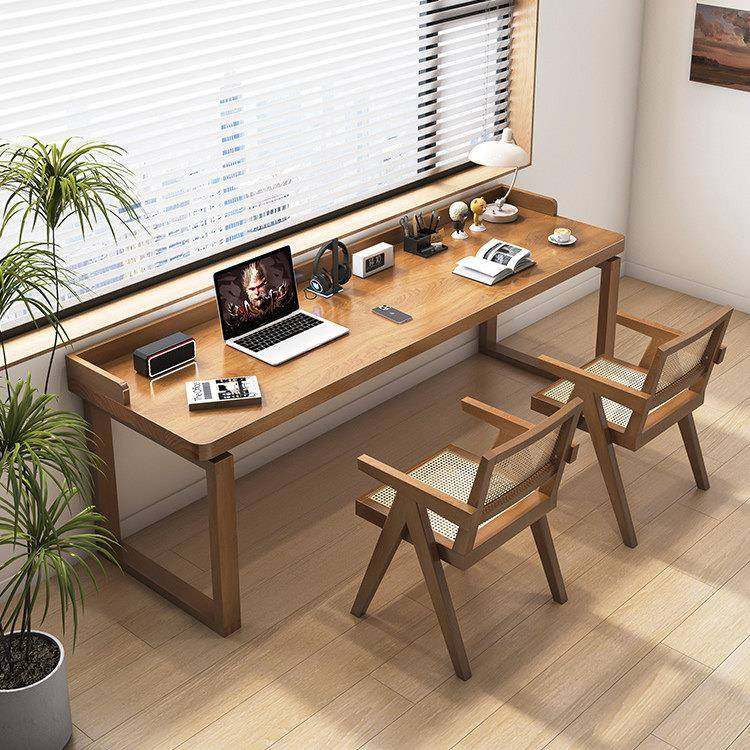 实木双人书桌靠墙长条桌家用简约现代学生书桌学习桌办公电脑桌,住宅家具,书桌,淘宝优惠券,粉丝福利购,淘宝优惠卷