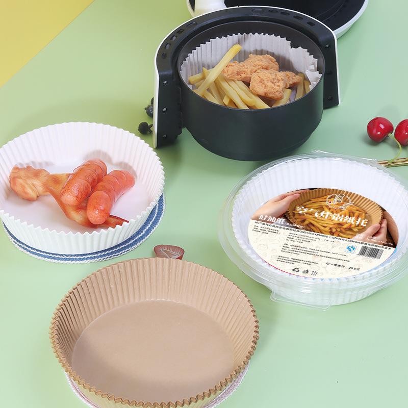 空气炸锅垫纸托油炸食品烘焙纸耐高温隔油炸锅专用纸烹饪防油烤盘