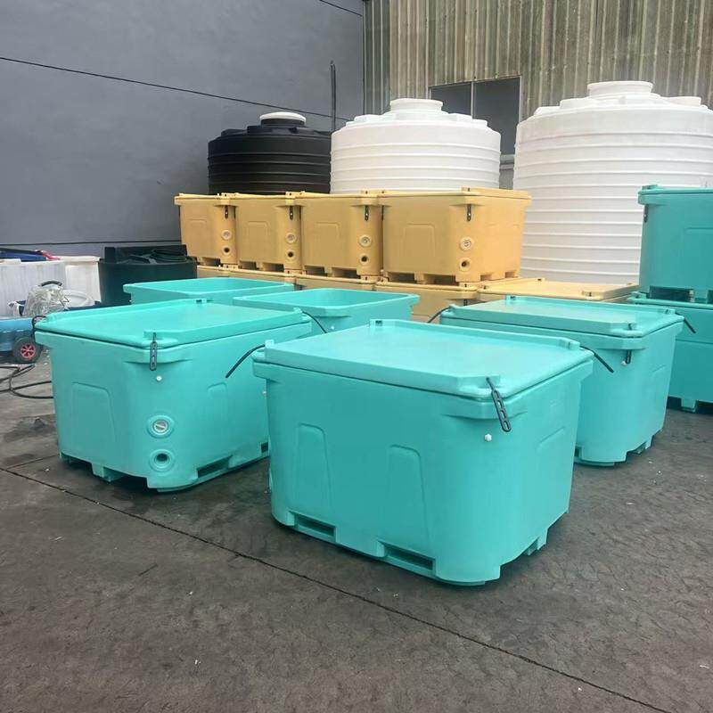跨境冷链冷藏箱PU发泡箱海鲜桶虾仁浸泡桶冰块保温桶滚塑工艺