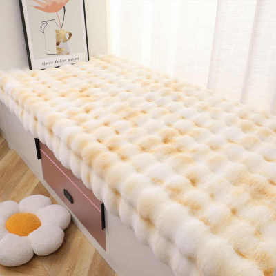 兔毛泡泡绒扎染高档服装面料 提印花起泡绒抱枕沙发毛绒布料批发