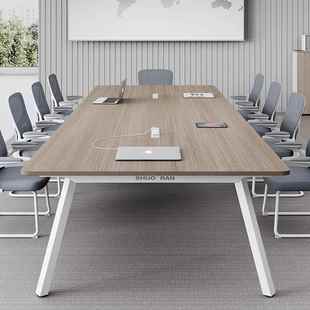 办公会议桌长桌简约现代会议室洽谈桌椅组合大小型会客桌子工作台