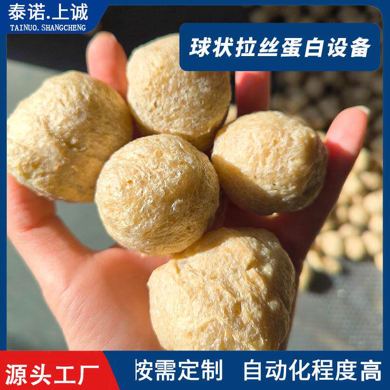 65型圆球状拉丝蛋白生产设备 肉馅适用膨化豆制品组织蛋白生产线