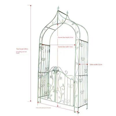 入口拱门花架攀爬凉棚户外欧式铁屋庭院拱门与门覆古玫瑰攀爬框架