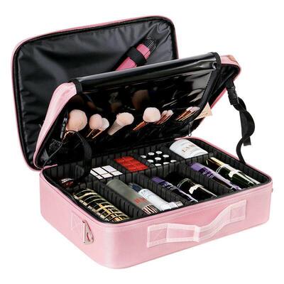 Women Professional Suitcase Makeup Box Make Up Cosmetic Bag