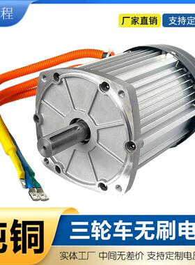 永磁直流无刷电机48V60V72V3000W大功率全套纯铜设备改装电动机