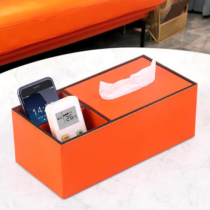 家用遥控器收纳客厅创意轻奢多功能纸巾盒橙色抽纸盒餐巾盒印logo,家居饰品,装饰纸巾盒,淘宝优惠券,粉丝福利购,淘宝优惠卷