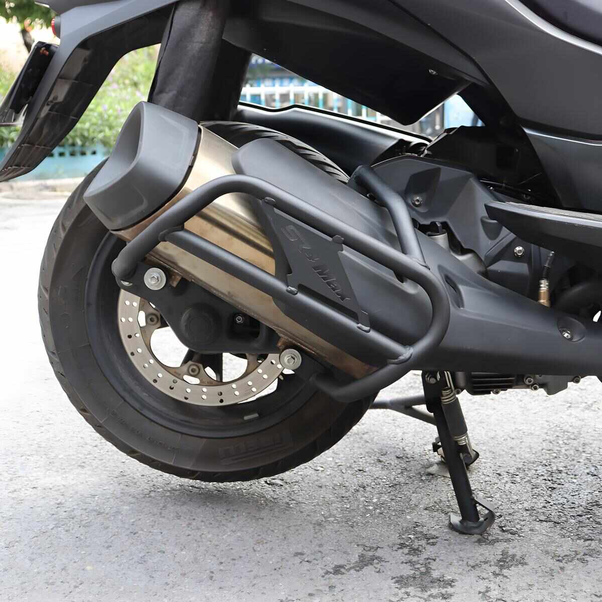 适用无极SR4排气管护杠消声器消声防摔杠改装件保险杠LX350T-5