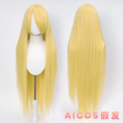 正品AICOS 造100CM长直发万女装长发古毛娘型cos假发假用毛长刘海