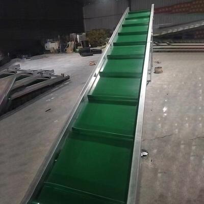 装车粮食爬坡挡板散料水果传送带上输送机颗粒料玉米棒裙边输送带