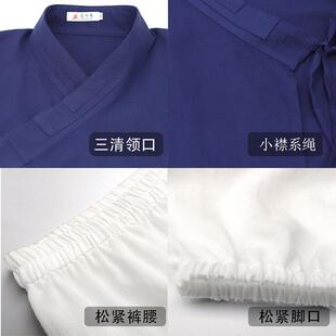 正品武当夏季道服女士服装道领三清服领道袍飘逸练功禅道修男居士