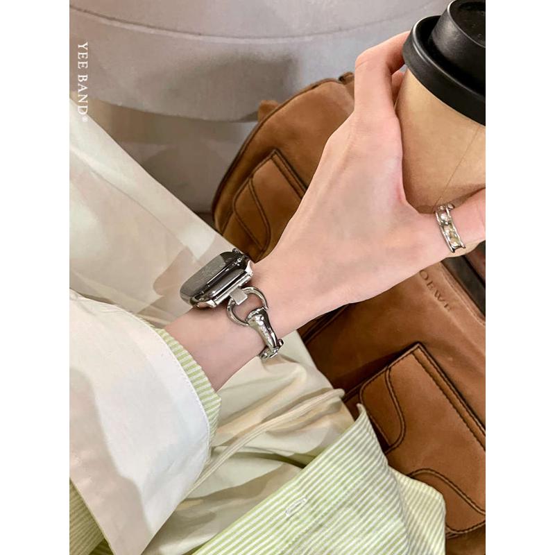 IAMYEE表带竹节马鞍扣高级小众适用于Applewatch56789代S10iwatch