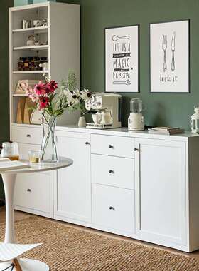 信工全屋钢制餐边柜36cm带抽屉厨房收纳柜简约轻奢金属储物柜