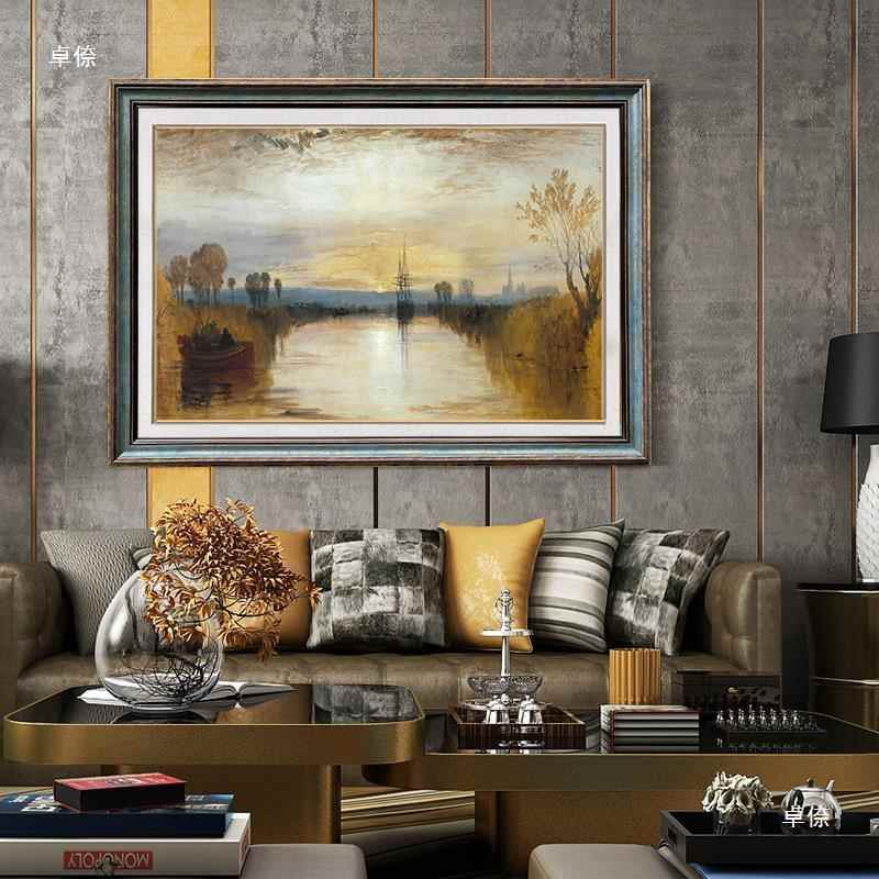 裱WWP框边框装老式作品式复古大尺自欧寸装裱全家福框相镜框挂墙