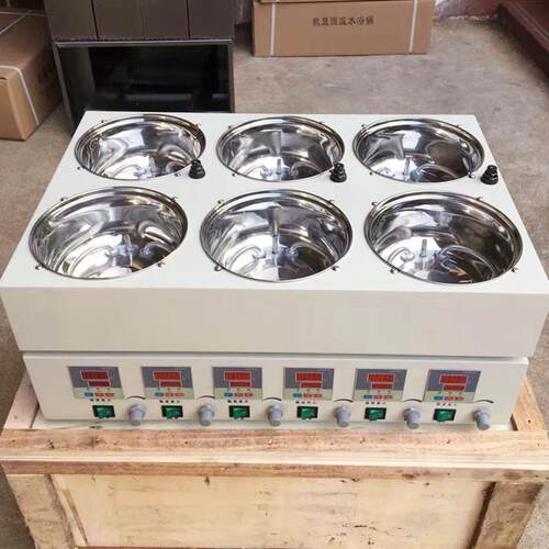 集热式磁力加热搅拌器 6头磁力搅拌器 单独调速 控温 可水浴油浴