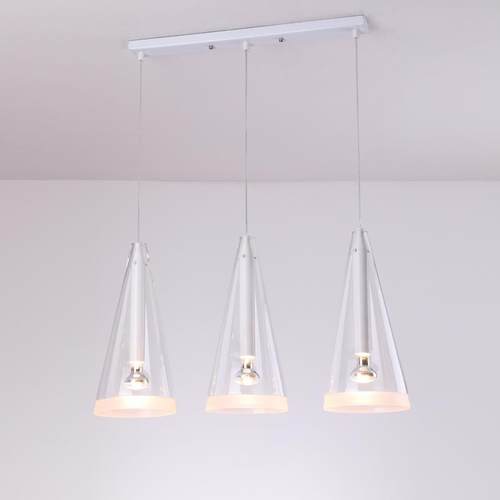 北欧吊灯现代简约办公室吊灯新款餐厅吊灯长方形水晶玻璃装饰灯具