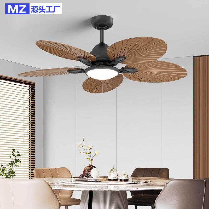 中古法式客厅风扇灯电风扇中式餐厅吊灯东南亚复古扇子卧室吊扇灯