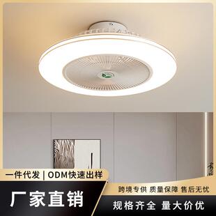 智能卧室吸顶风扇灯吊扇灯餐厅客厅电扇广东中山灯具智能语音控制