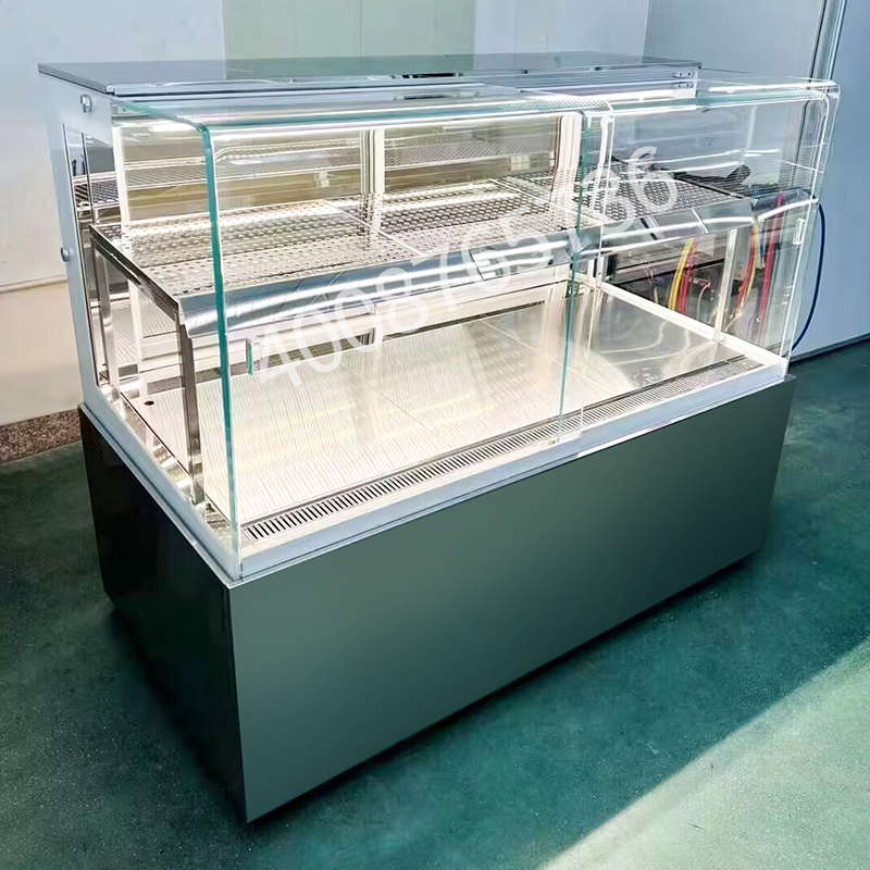 全景无边蛋糕柜咖啡冷藏商用慕斯甜品西点巧克力保鲜柜糕点展示柜