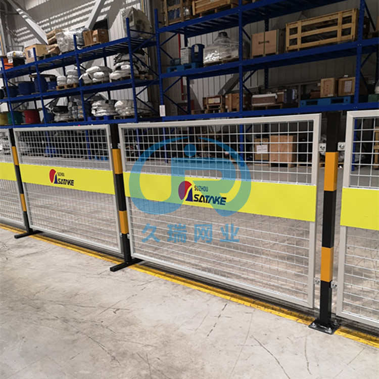高品质LOGO车间仓库隔离护栏设备隔离网移动护栏网设备安全围栏