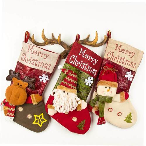 大号立体耶诞袜子礼物袋糖果袋礼品袋耶诞装饰Christmas gift bag