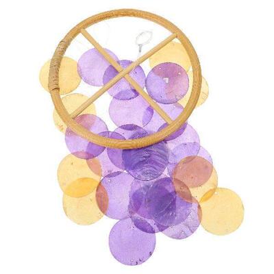 Bamboo Wind Chime nament Purple Creative Hanging Shell
