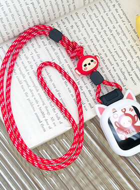 适用小天才电话手表表带d2/q1a/Z1/d3/y8/y03猫耳挂脖绳套装q1cz3