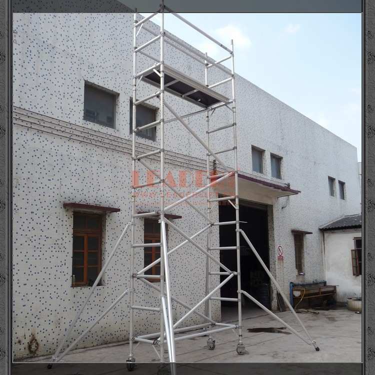 铝合金快装脚手架 门式型移动铝质脚手架 6.7m广告清洁装饰维修用