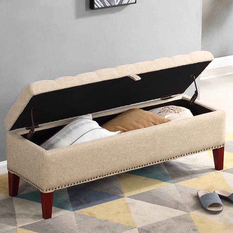 欧式储物凳床尾凳 布艺沙发凳脚凳收纳换鞋凳板凳服装店长条凳子