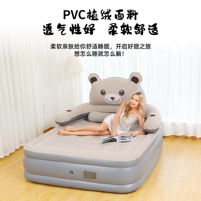 单人气垫床双人加厚折叠床卡通加高充气床垫午休床家用卧室简易床
