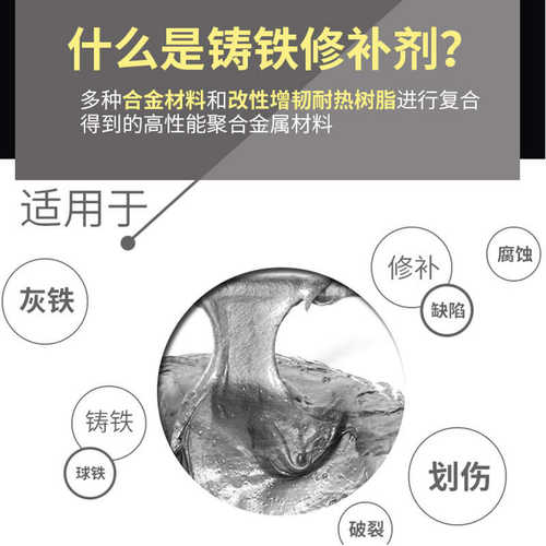 111金属油水铁质箱管耐高温补剂铸铁修砂眼工业缺陷修补防漏补漏