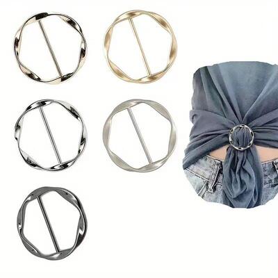 Circular Sliding Buckle 6 Counts Adjustable Buckle Fastener