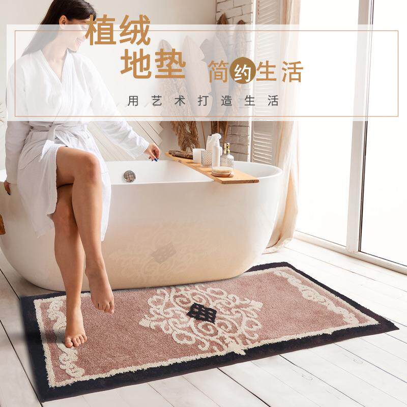 厨房地垫长条地毯吸水防滑垫家用脚垫欧式门垫进门垫子可机洗入户
