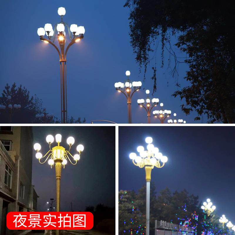 广场9火大型组合灯8米12米景观灯市政道路灯LED中华玉兰灯