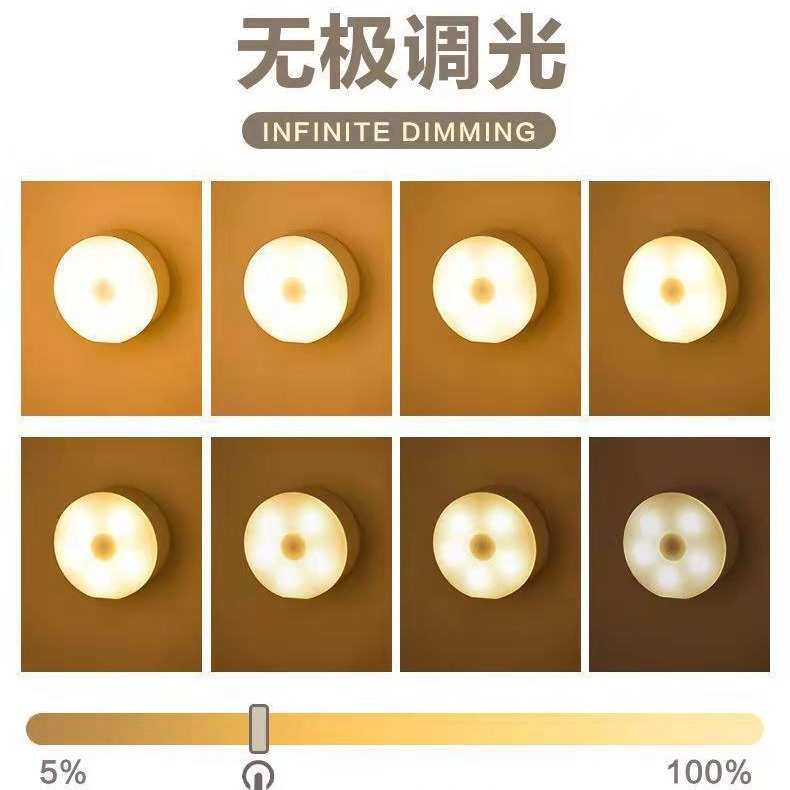 幼儿园光盘行动小夜灯宿舍拍拍灯签到灯长条超薄感应灯人体感应灯