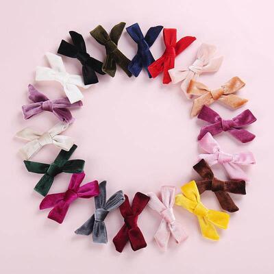 Velvet girl hair clip children