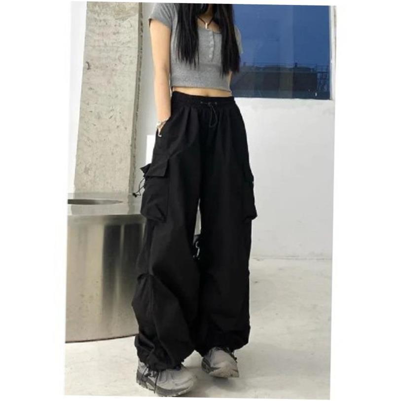 Vintage Cargo Pants Baggy Jeans Women Fashion 90s Streetwea