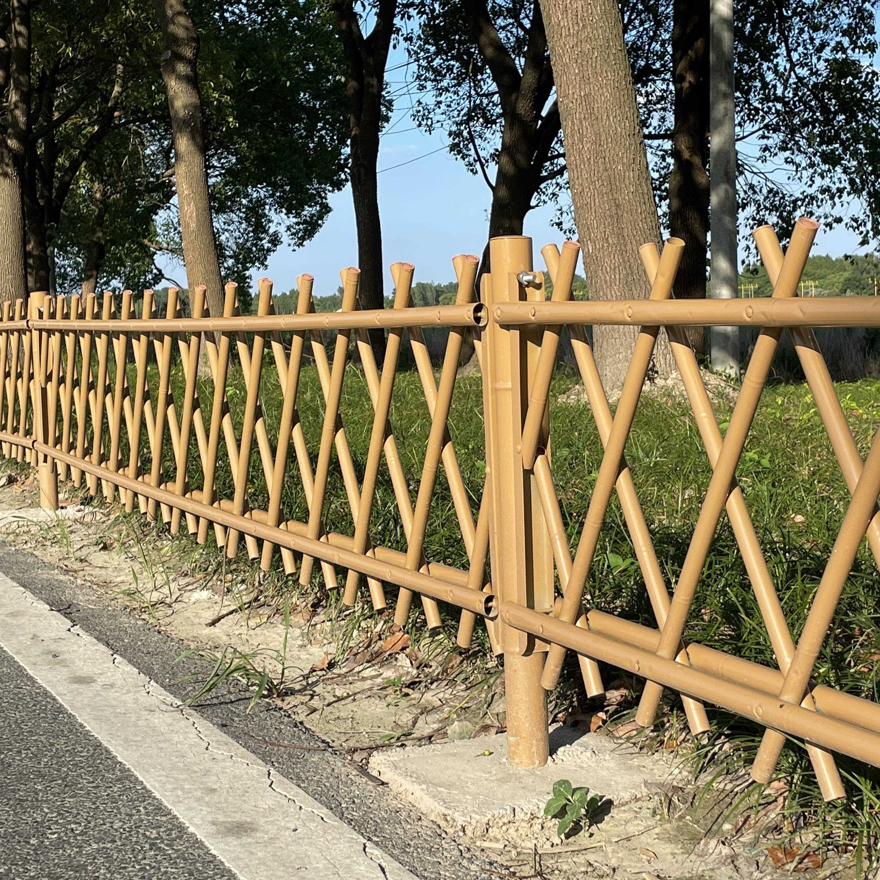 不锈钢彷竹护栏新农村锌钢围栏篱笆防护栏杆绿化户外园林风景区栅