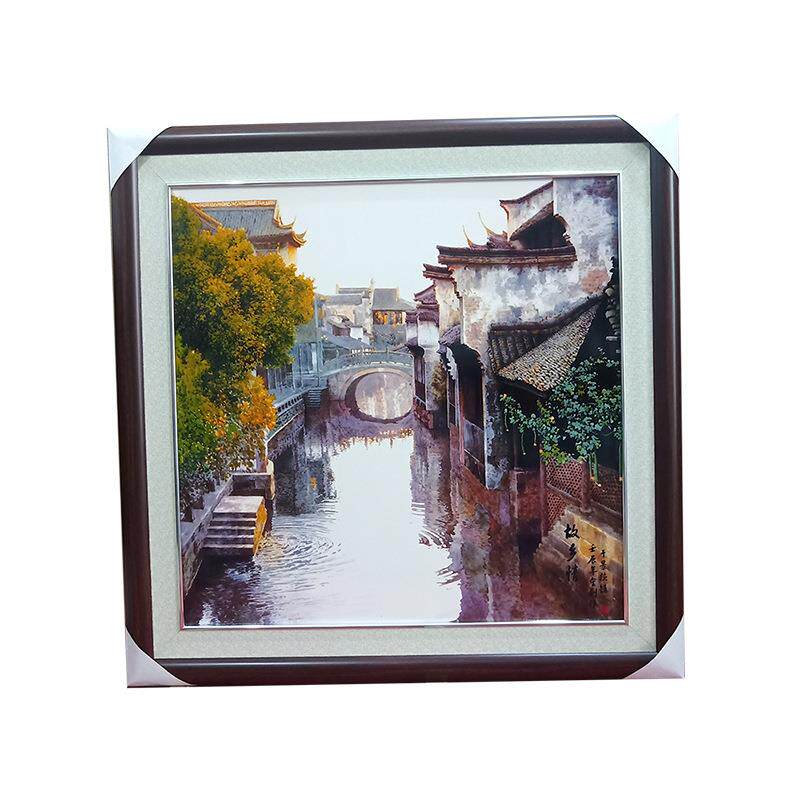 现代简约酒店装饰画卧室床头挂画客厅沙发背景壁画瓷板画创意清新