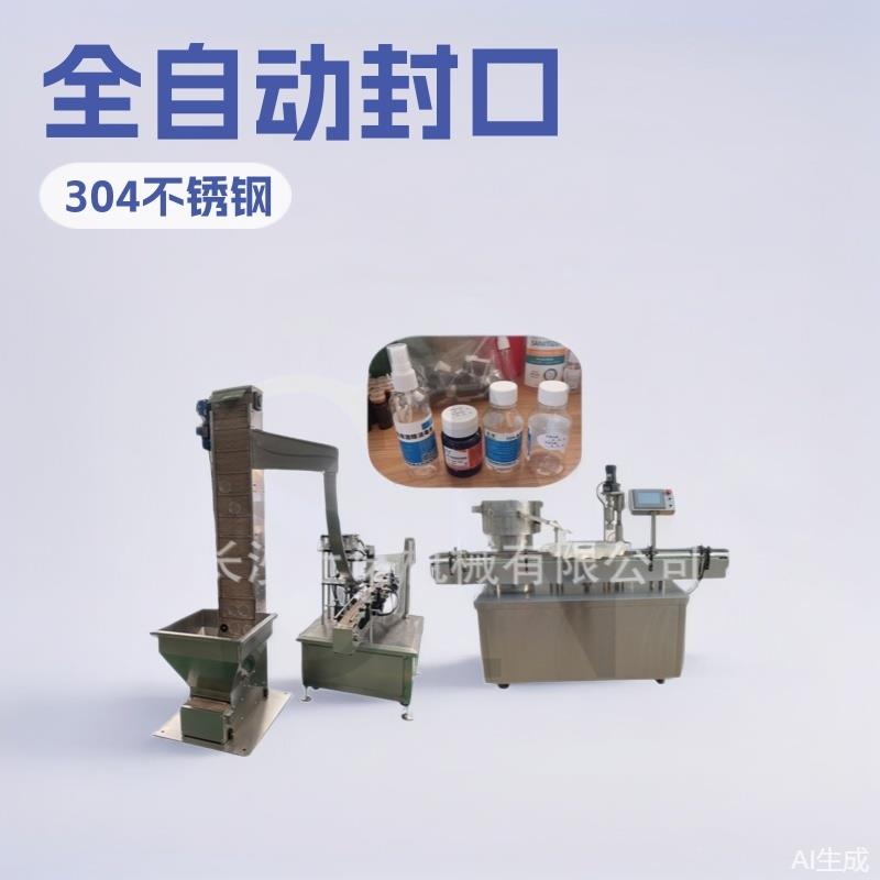 小型封口机山胡椒油玻璃瓶转盘式压盖香油酱油调味料全自动锁盖机