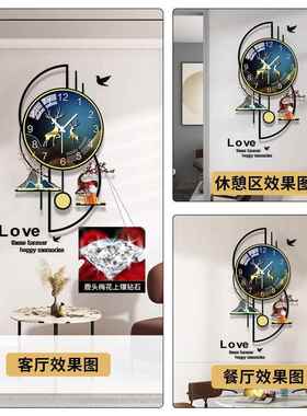 厂工钟表挂钟客厅代创时意2025简约现大气家用AADD-CDE尚挂墙网红