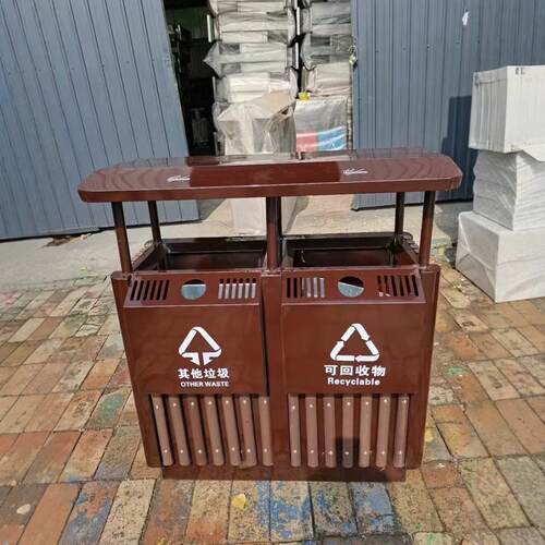 市政户外不锈钢分类垃圾桶街道小区双桶果皮箱垃圾箱/清洁工业