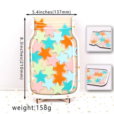 Reward Jar with Stars Kids Routine Training Decor for Home C