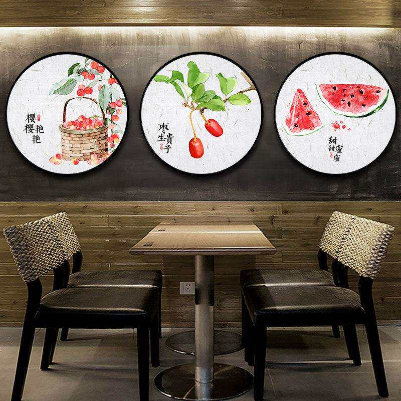 餐厅水果蔬菜墙面装饰画创意餐馆餐桌墙壁画餐饮店饭店挂画壁画 A