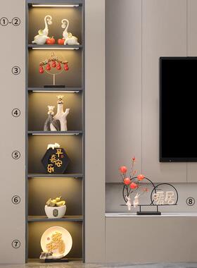 高档新中式居玄关暖居件摆客厅电视柜档轻奢高风办家公室酒柜装饰